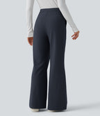 Pantalon tailleur évasé asymétrique taille haute Halara Flex™ DayStretch avec poches