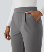 Pantalon de voyage fuselé taille haute séchage rapide avec poches