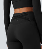 Legging running polaire thermique gainant croisé dos taille haute Halara UltraSculpt™ Heat avec poches