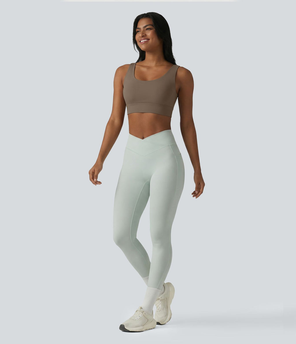 Brassière de sport Halara UltraSculpt™ maintien moyen dos nu avec boucle ajustable et brassière intégrée