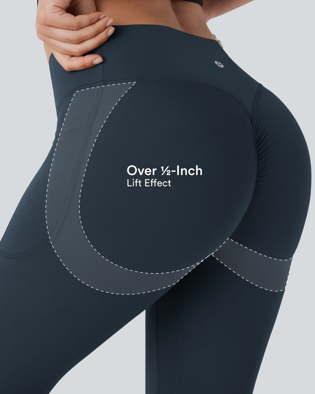 Legging d'entraînement gainant galbant taille haute avec effet scrunch et poches Halara UltraSculpt™
