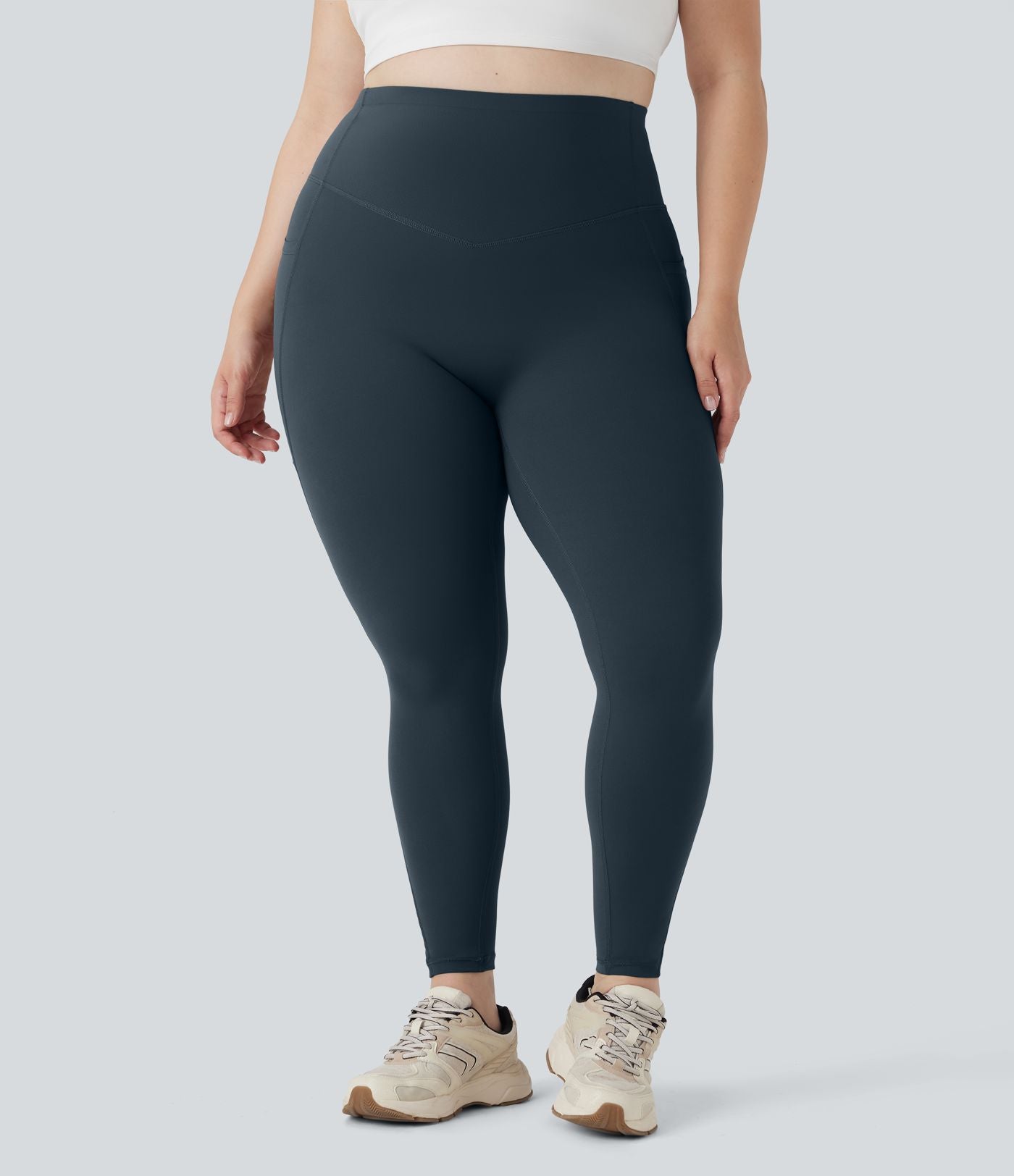 Legging d'entraînement gainant galbant taille haute grande taille avec poches Halara UltraSculpt™