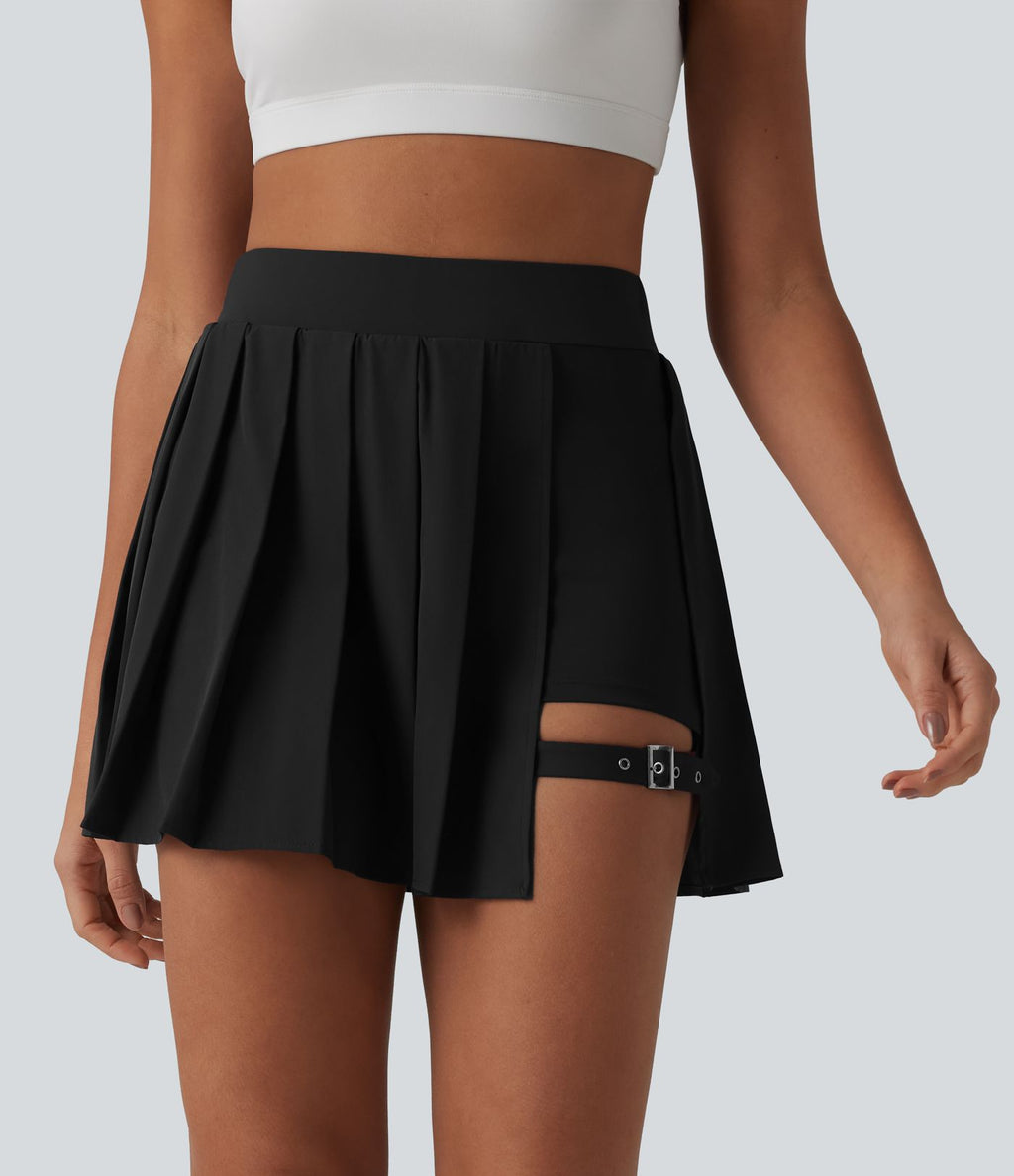 Jupe courte plissée 2-en-1 Breezeful™ taille haute séchage rapide avec poche et boucle ajustable