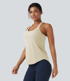 Débardeur running Halara UltraSculpt™ col rond dos croisé bonnets E-G