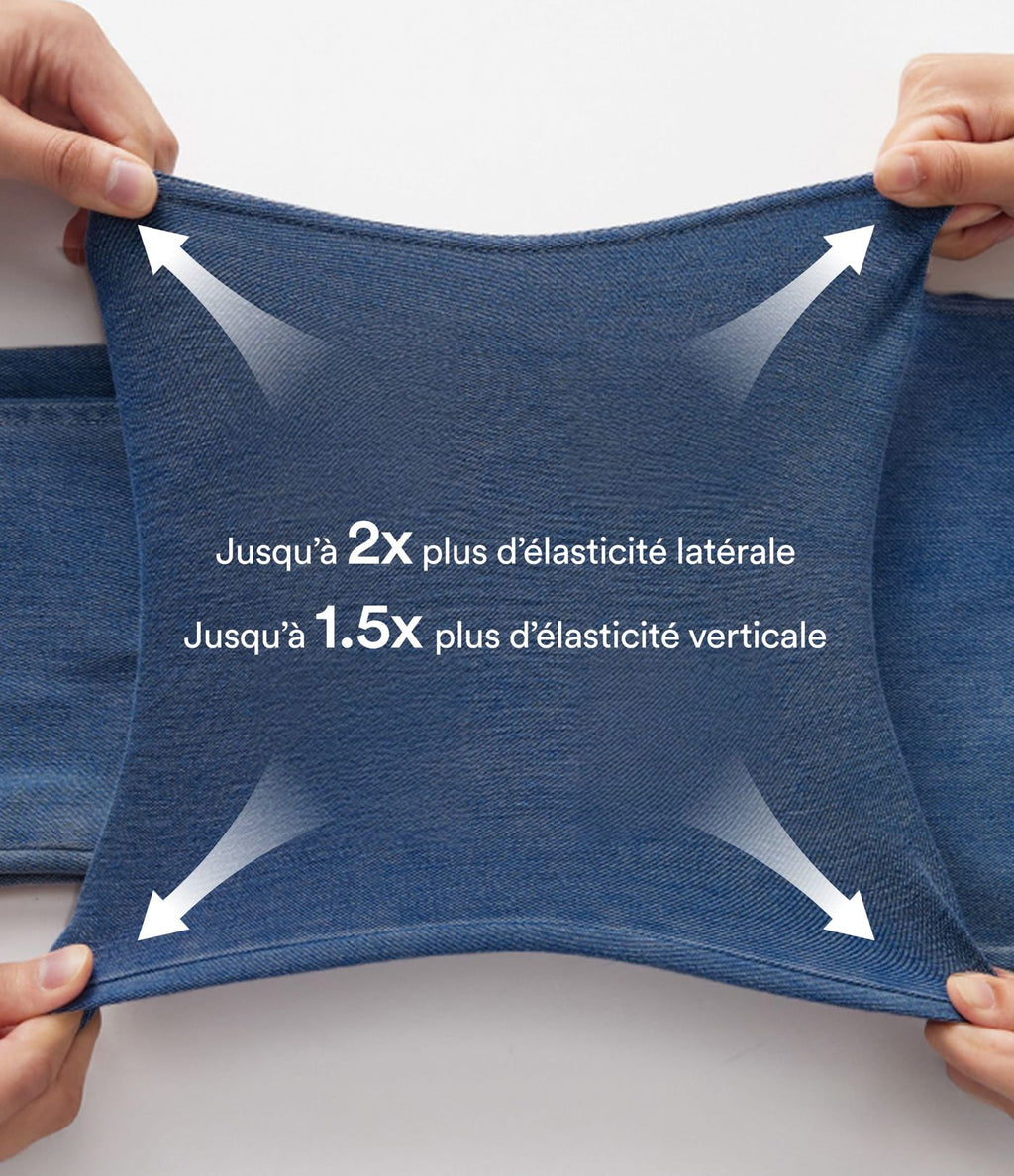 Jean Halara Flex™ Curvy taille haute bootcut délavé décontracté avec poches