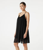 Robe nuisette mini de plage en mesh avec col V et dos noué