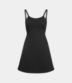 Robe de sport danse 2-pièces SoftlyZero™ Plush double bretelles caraco avec poche A-D