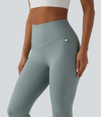 Legging taille haute gainant côtelé avec poches
