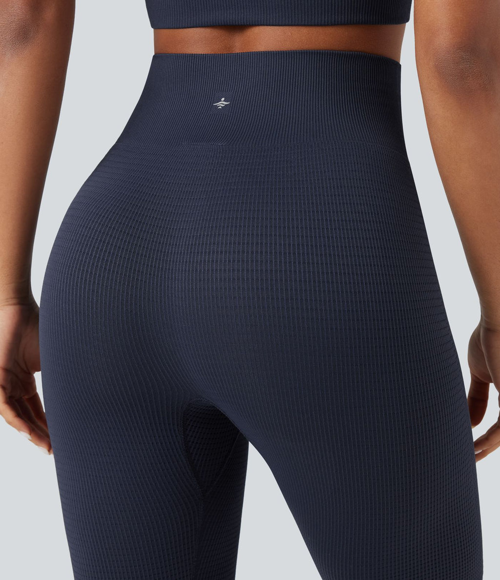 OneForm Seamless Flow Legging 7/8 yoga gaufré taille haute