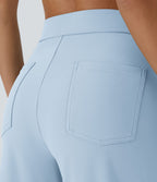 Pantalon taille haute coupe droite DayStretch avec poches