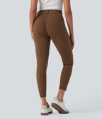 Pantalon ajusté taille haute effet daim contrastant DayStretch avec poches