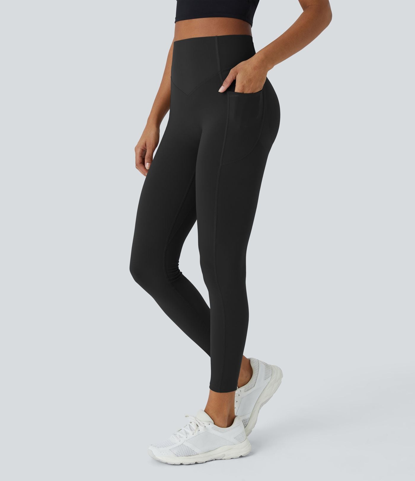 Legging d'entraînement gainant galbant taille haute avec effet scrunch et poches Halara UltraSculpt™
