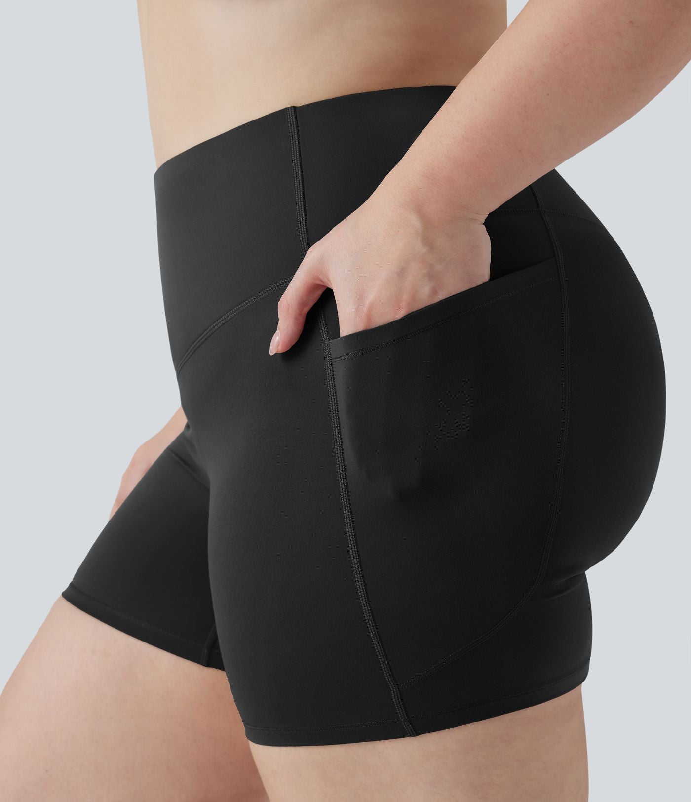 Short cycliste grande taille Halara UltraSculpt™ 12,5 cm taille haute effet push-up gainant sculptant avec poches