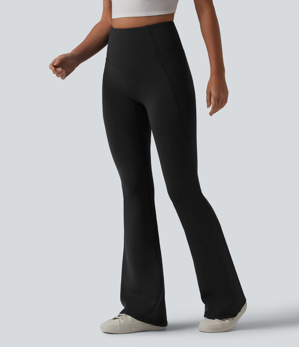 SpacerTek™ Pantalon casual évasé gainant taille haute
