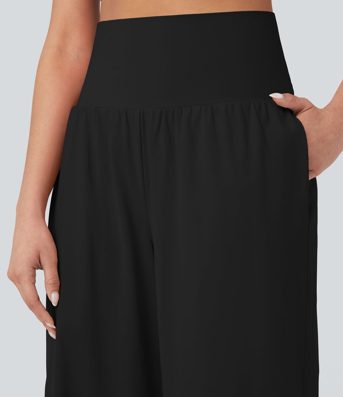 Pantalon yoga 2-en-1 SoftlyZero™ Airy taille très haute coupe droite effet frais InstantCool avec poches