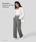 Pantalon tailleur Halara Flex™ DayStretch coupe droite taille haute avec poches
