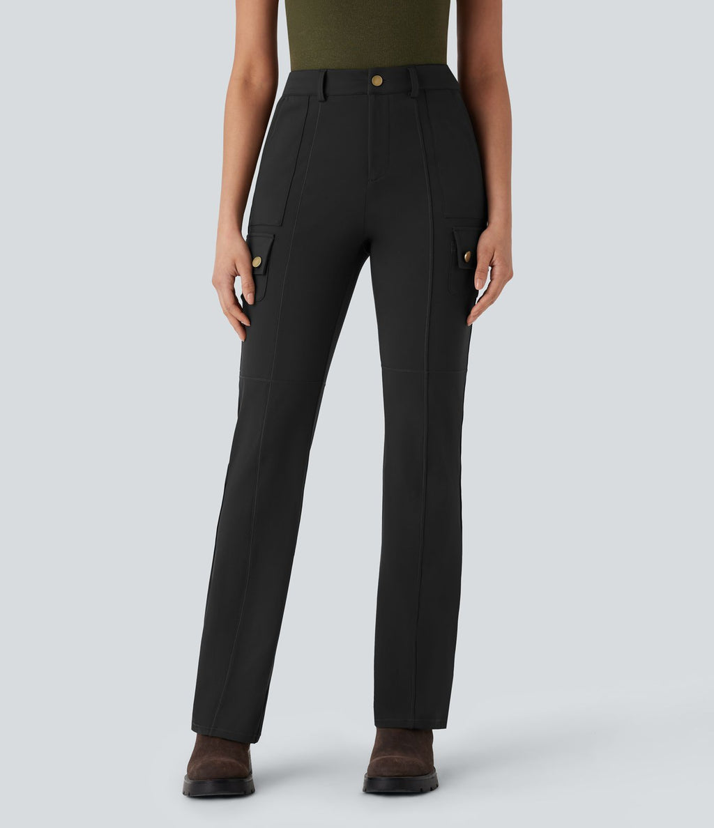 Pantalon cargo bootcut randonnée taille moyenne DayStretch avec poches