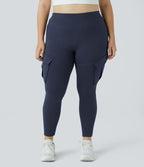 Legging yoga grande taille ajusté cargo 7/8 taille haute DayStretch avec poches