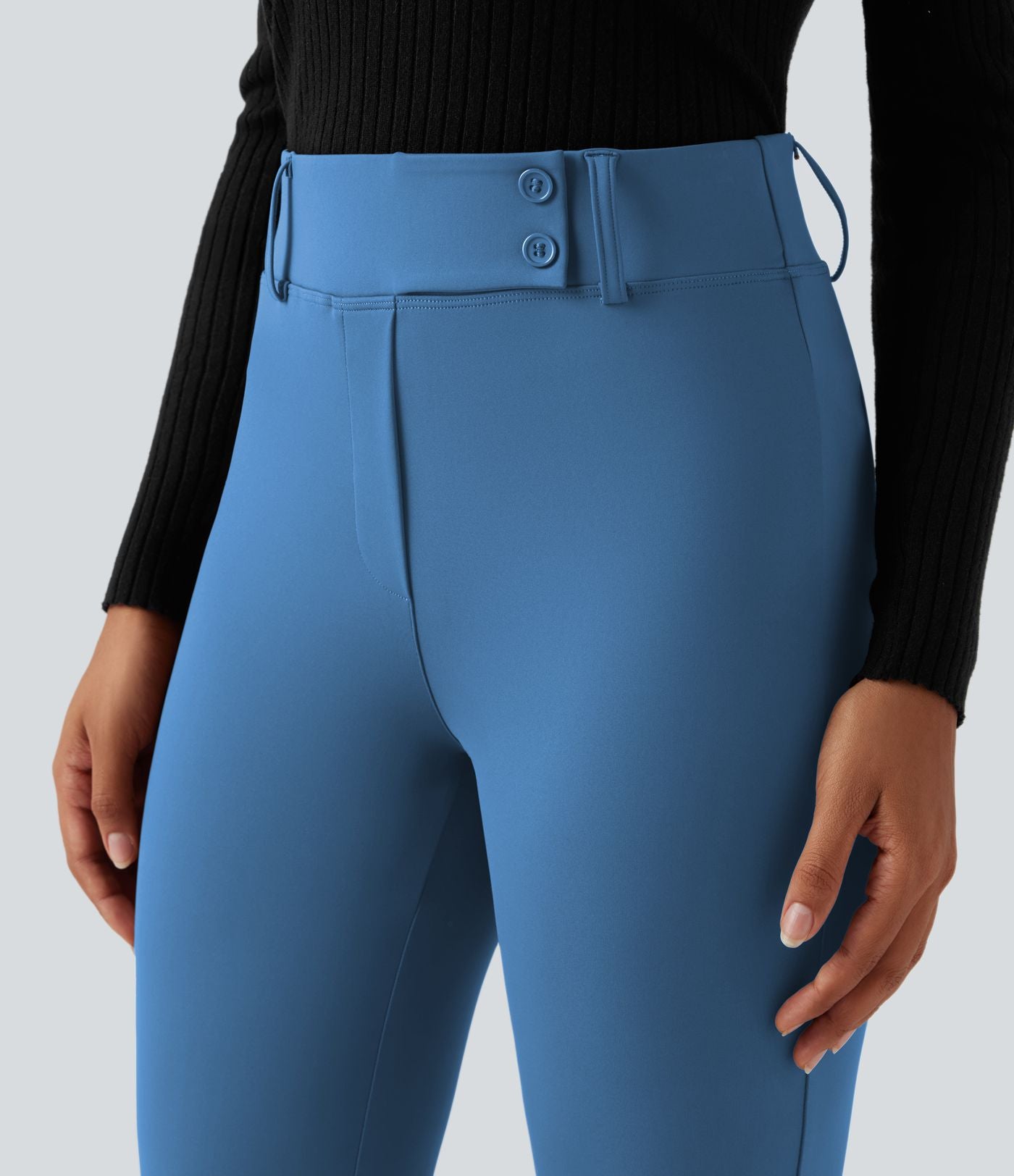 Pantalon tailleur évasé taille haute avec poches Halara Flex™