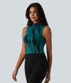 OneForm Débardeur de yoga sans couture col cheminée color block Seamless Flow