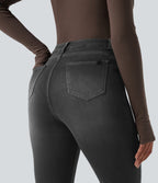 Legging denim bootcut Halara Flex™ gainant effet push-up taille haute avec poches