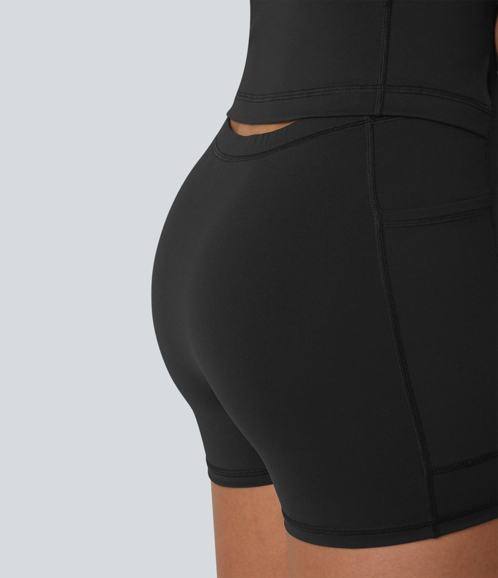 Robe sport mini 2-en-1 de tennis à carreaux tartan froissés, séchage rapide et poches – Édition Easy Peasy
