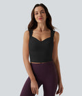 Débardeur de yoga court col Queen Anne SoftlyZero™ Plush