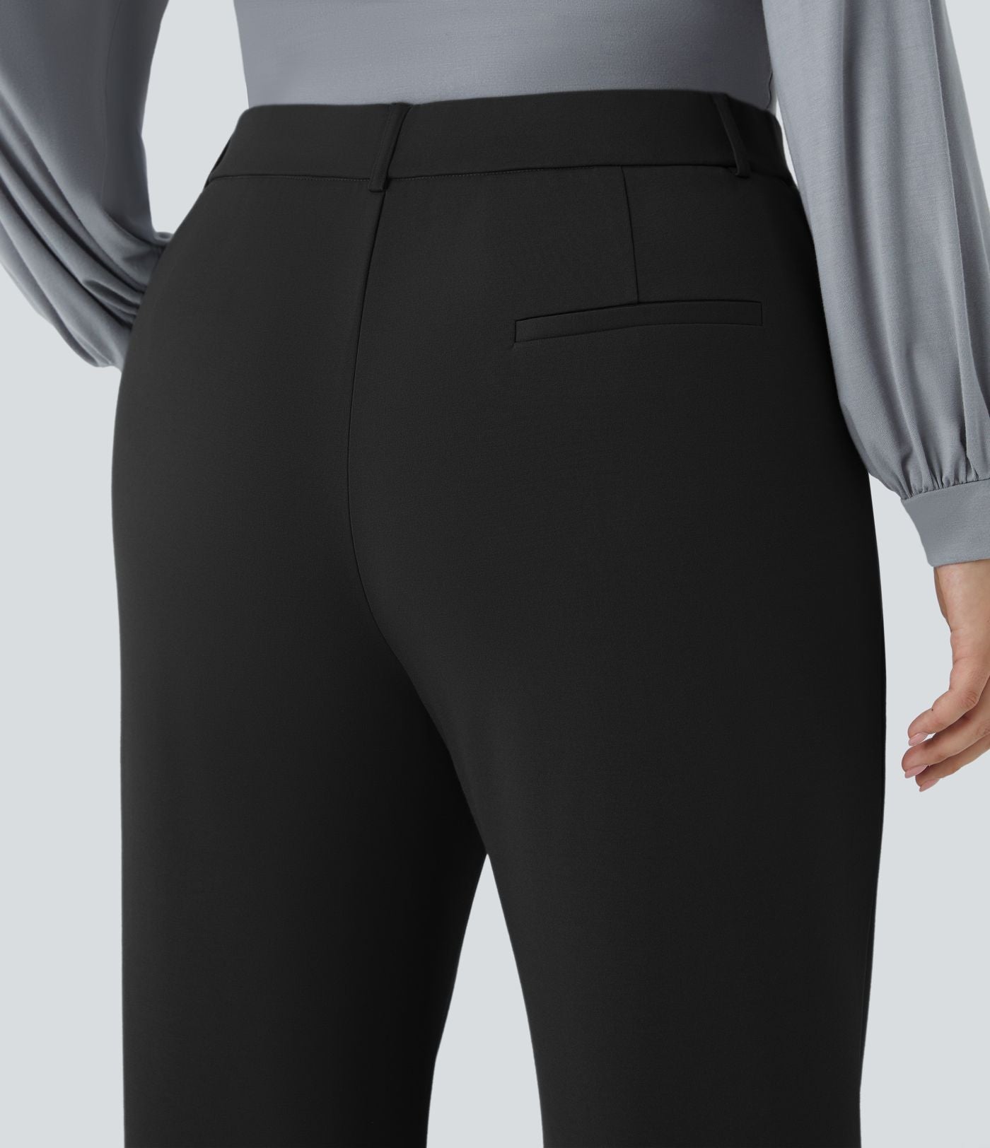 Pantalon de travail grande taille coupe droite zippé taille haute Halara Flex™ avec poches