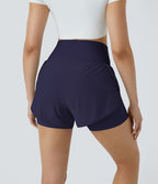 Breezeful™ Short 8,8cm Yoga Séchage Rapide 2 en 1 Taille Super Haute Ourlet Courbé Poches Latérales