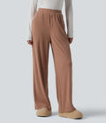 Pantalon de détente taille haute avec poches