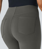 Pantalon tailleur fuselé taille haute Halara Flex™ avec poches