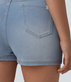 Skort Halara Flex™ jean décontracté taille haute micro avec poches