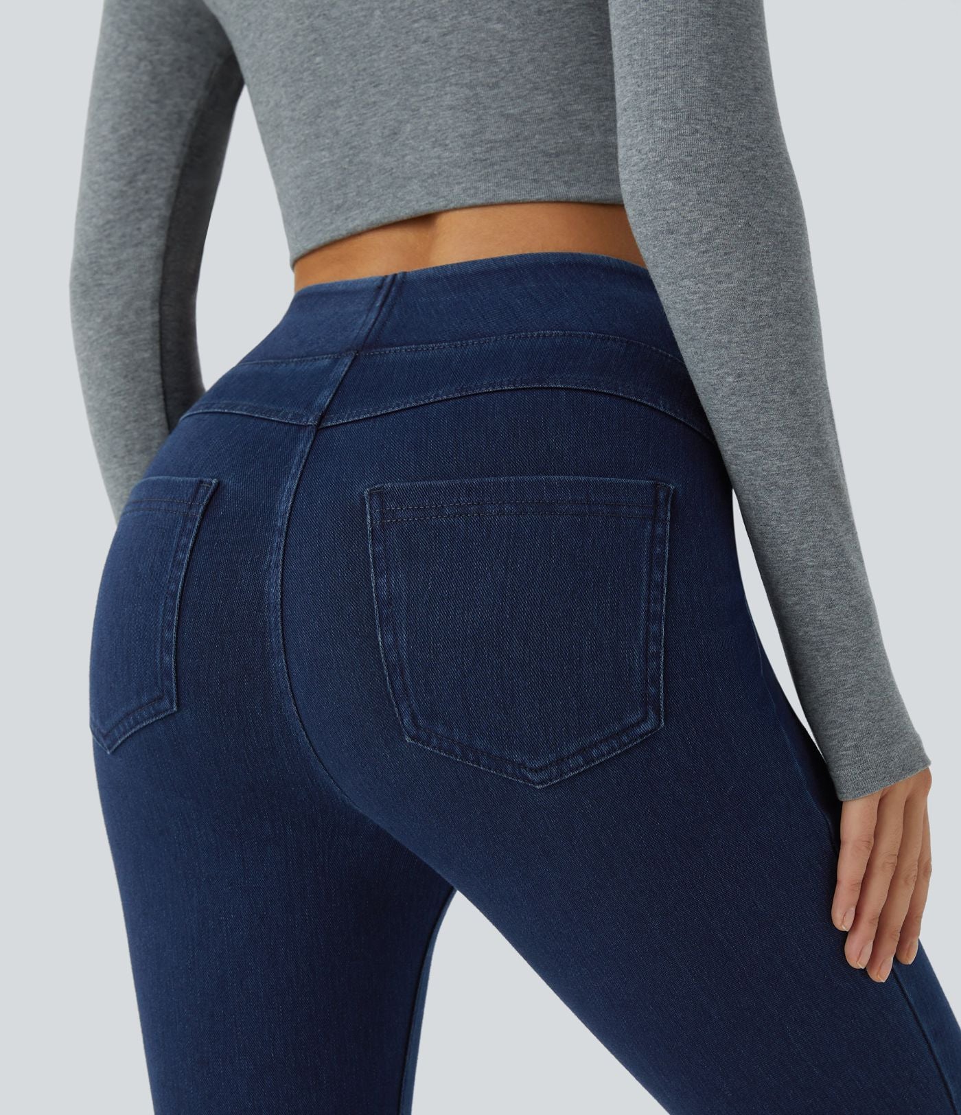 Halara Flex™ Jegging Casual Taille Haute Tricot Extensible Poche Latérale Arrière