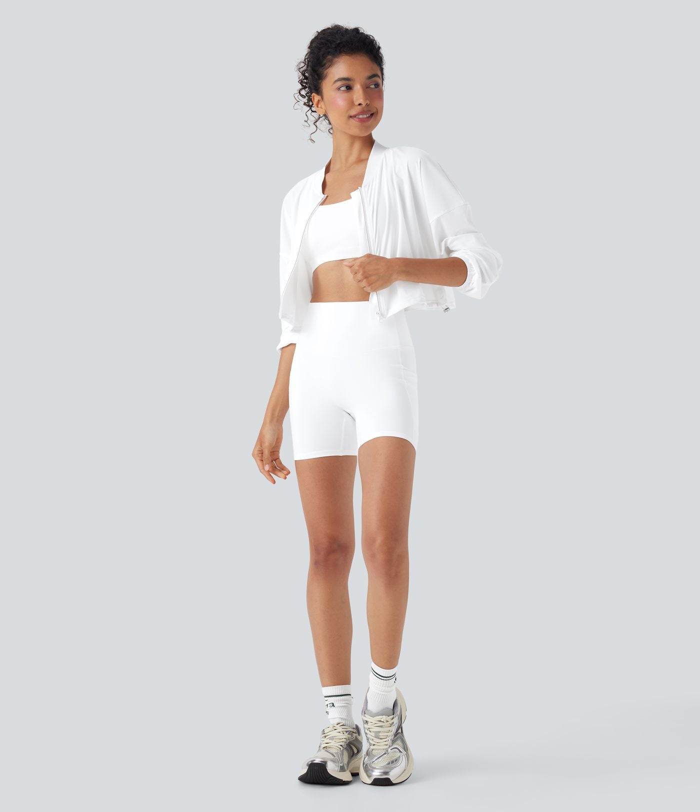 Short 2-en-1 d'entraînement gainant taille haute à séchage rapide avec poches Breezeful™