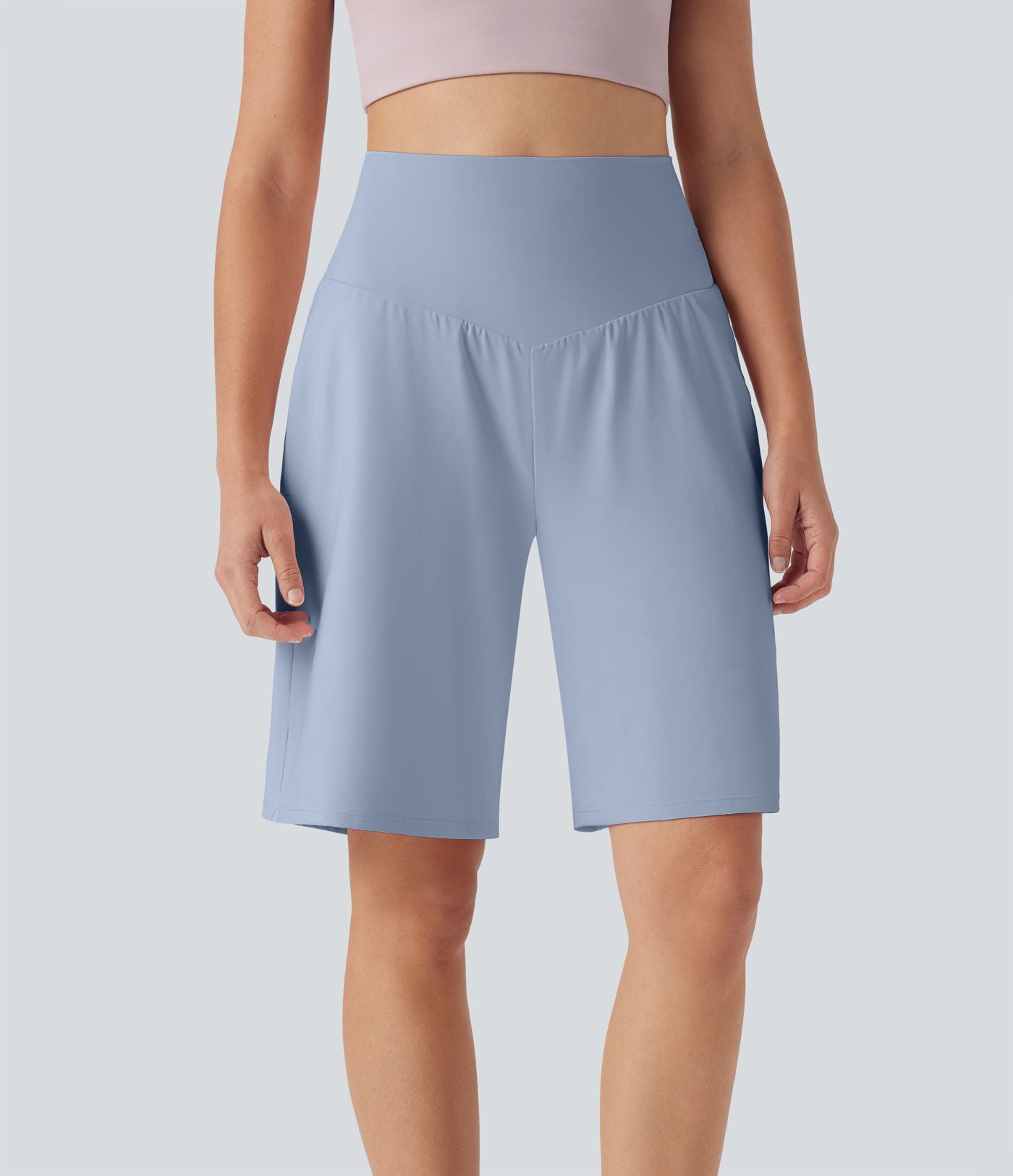 Bermuda SoftlyZero™ Airy de yoga taille haute avec poches multiples et effet frais InstantCool