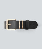 Ceinture à boucle métallique carrée