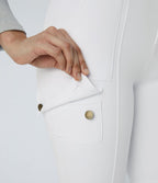 Pantalon cargo ajusté uni taille haute DayStretch avec poches zippées