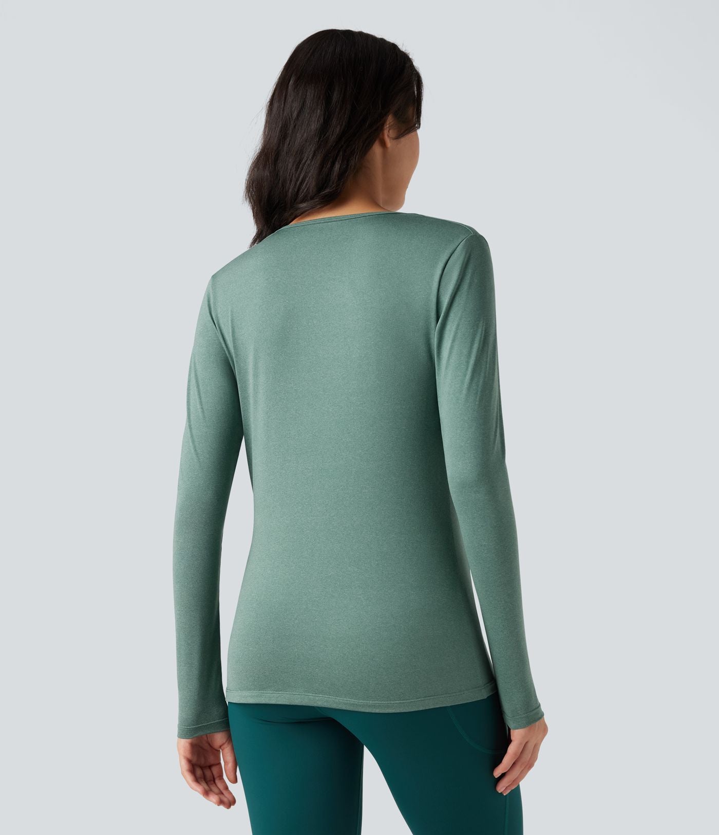 Top de sport running col bénitier manches longues