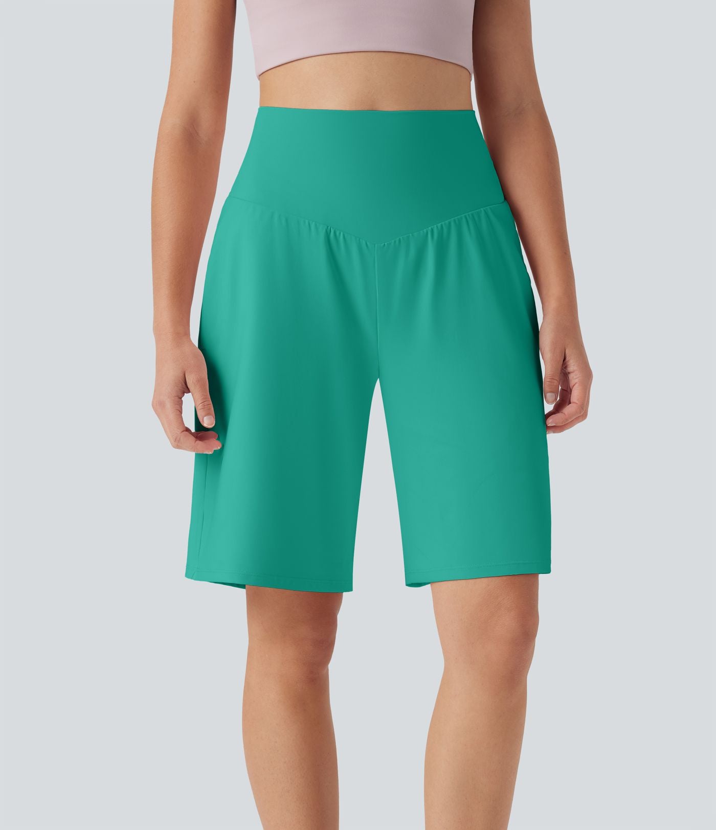 Bermuda SoftlyZero™ Airy de yoga taille haute avec poches multiples et effet frais InstantCool