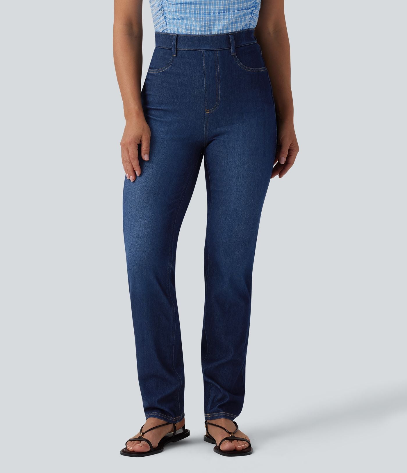 Halara Flex™ Jean casual gainant taille haute avec poches