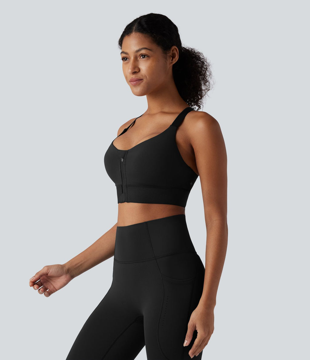 Brassière de sport SpeedWave™ soutien moyen à fermeture éclair et séchage rapide pour running
