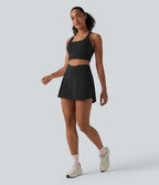 Jupe-short de tennis SoftlyZero™ Airy gainante croisée à effet frais InstantCool et poches, Lucid, protection solaire UPF50+