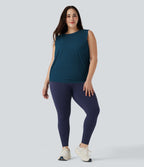 Débardeur yoga grande taille col rond Cool Touch - UPF50+