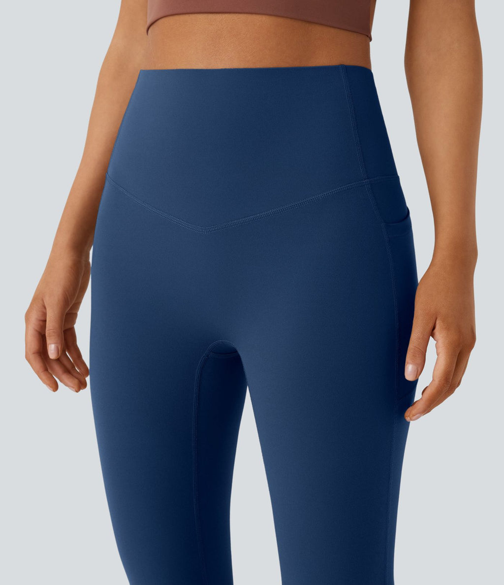 Pantalon de yoga à coupe bootcut gainant taille haute avec poches Halara UltraSculpt™