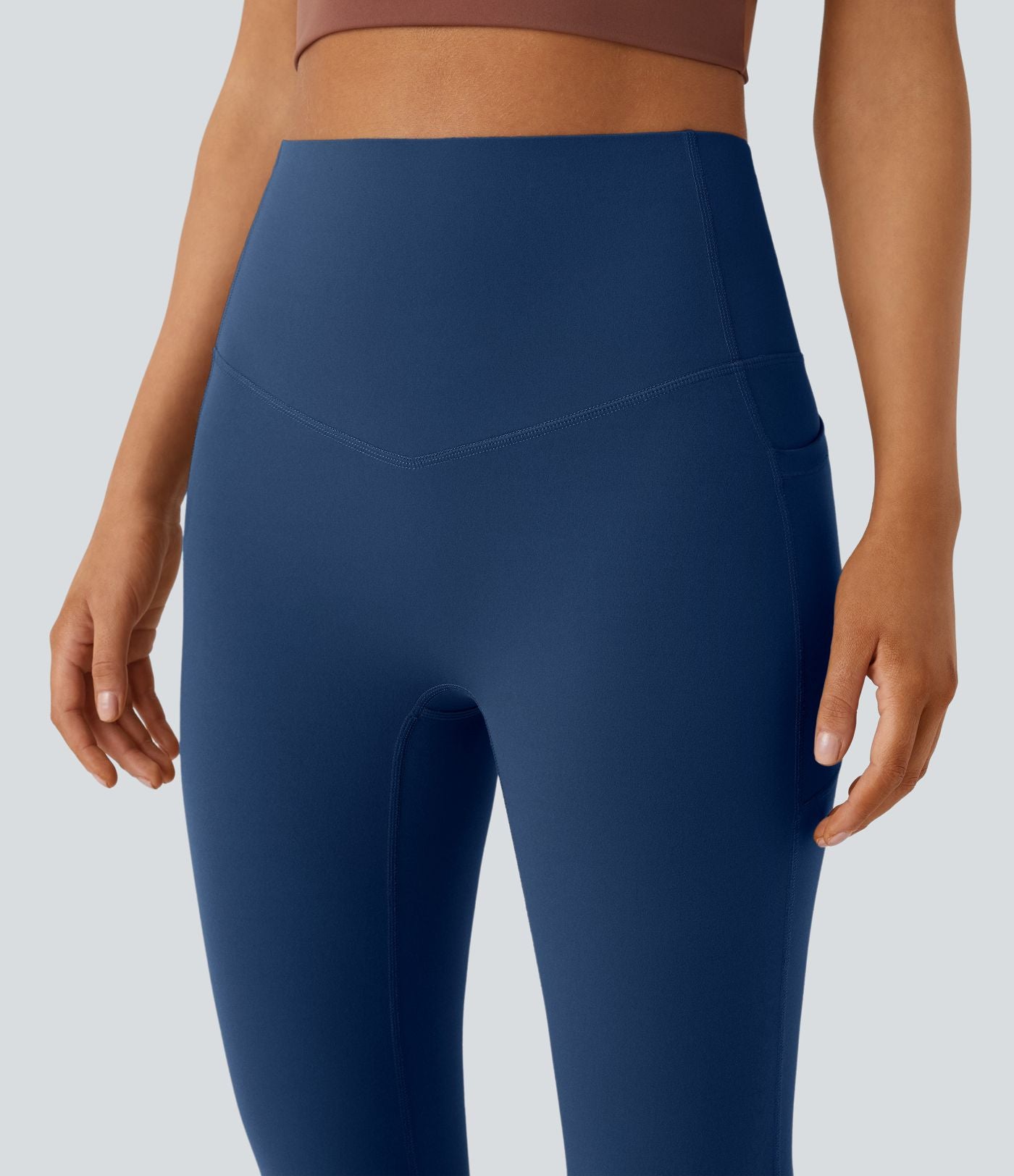 Pantalon de yoga à coupe bootcut gainant taille haute avec poches Halara UltraSculpt™