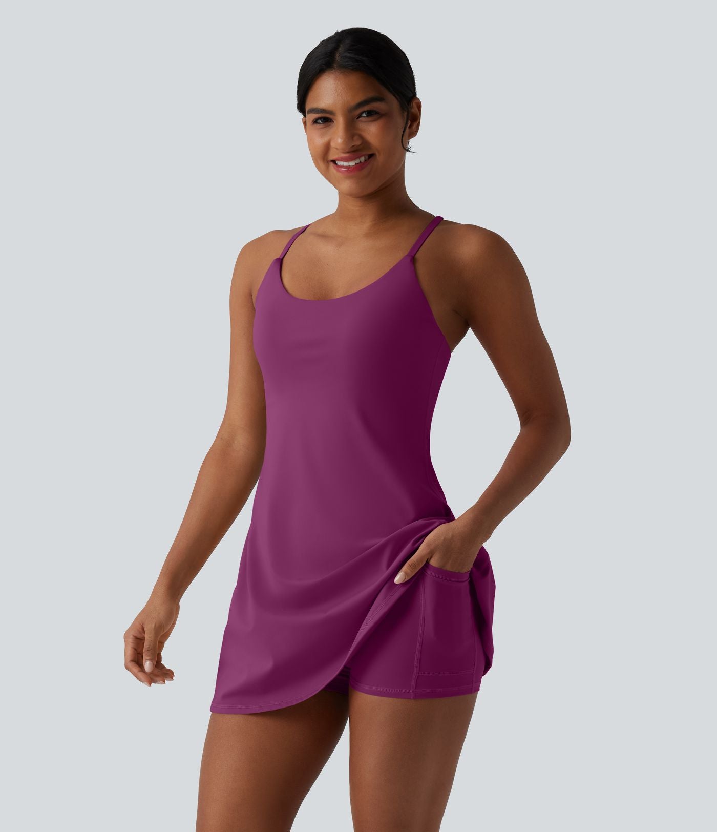 Robe sport SoftlyZero™ Plush ventre plat avec poches – Édition Easy Peasy