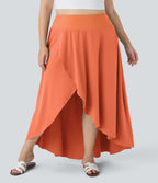 Breezeful™ Taille Haute à Volants 2 en1 Fluide Sèchement Rapide Quotidien Causal Grande Taille