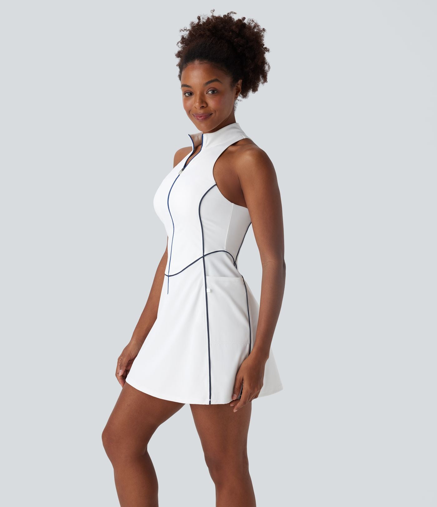 Robe golf active mini Softlyzero™ séchage rapide sans manches demi-zip avec poches latérales - Golf Tee