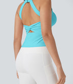 Débardeur yoga SoftlyZero™ Plush à découpes E-G
