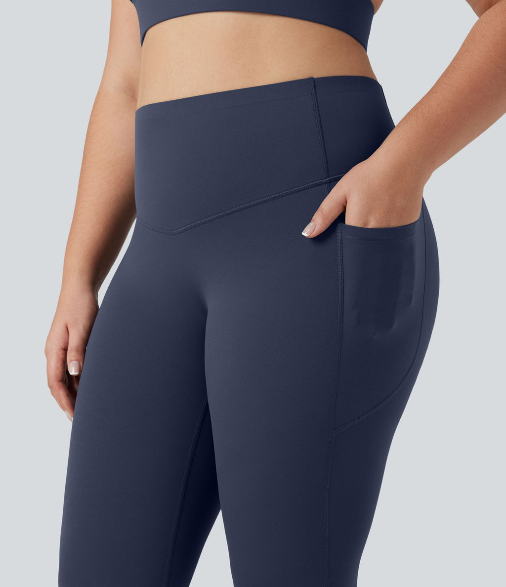 Jupe-short de tennis courte 2-en-1 gainante taille haute avec poches